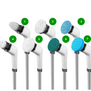 Escova de limpeza elétrica de ângulo ajustável.