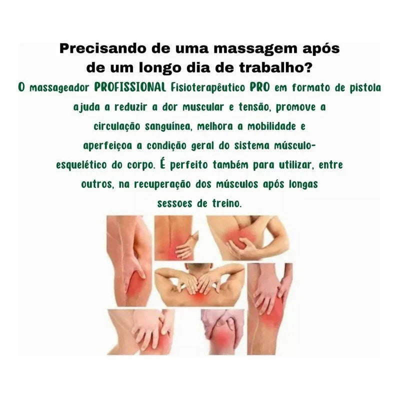 Pistola Massageadora Vibratória para Relaxamento Muscular