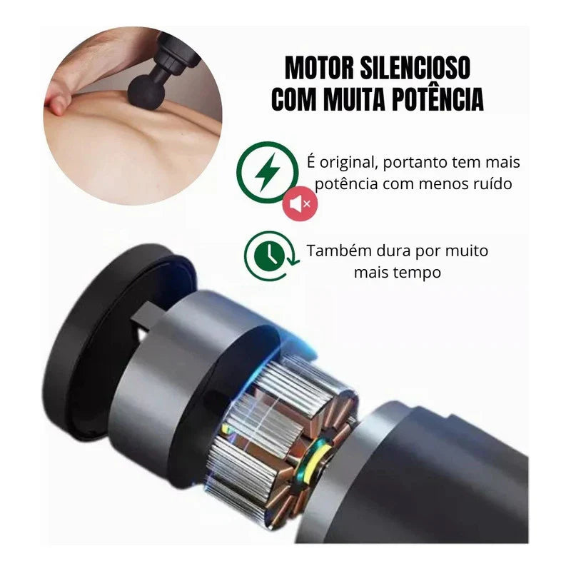 Pistola Massageadora Vibratória para Relaxamento Muscular