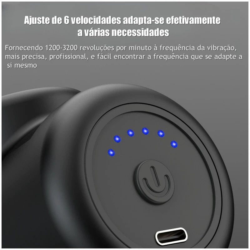 Pistola Massageadora Vibratória para Relaxamento Muscular