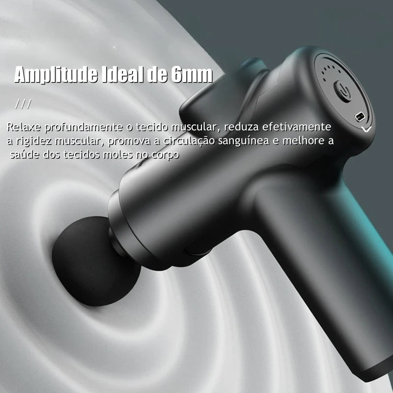 Pistola Massageadora Vibratória para Relaxamento Muscular