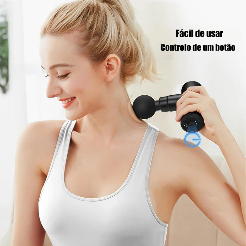 Pistola Massageadora Vibratória para Relaxamento Muscular