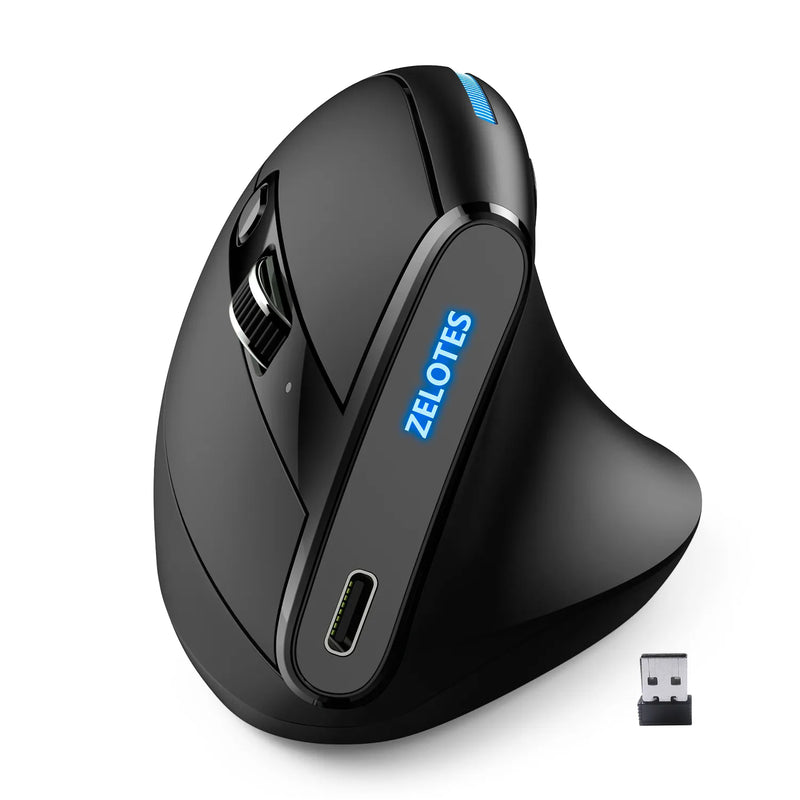 mouse Zelotes F-36A 2.4g carregamento Blu-ray